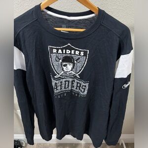 Oakland Raiders Nike Rewind Playback Helmet Long Sleeve T-Shirt - Heather Black